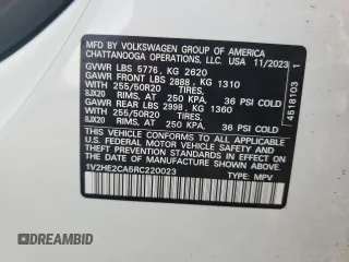 2024 Volkswagen Atlas SE с VIN 1V2HE2CA5RC220023, выставлен на аукционе Copart как лот 53952995 с пробегом 25 692 миль миль и Списание • Salvage title. История ставок и продаж доступна на DreamBid. Изображение 14.