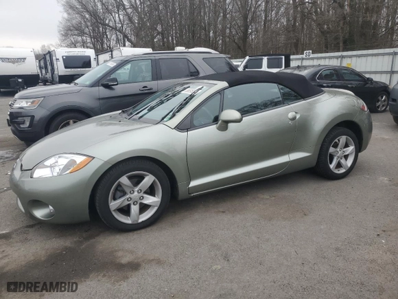 2008 Mitsubishi Eclipse GS with VIN 4A3AL25F38E003345, listed as a Copart auction lot 88695085 with 23,807 mi miles and Salvage Title. Bid and sale history available at carsss.com. Image 1.