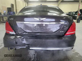 2017 Genesis G90 3.3T Premium with VIN KMHG34JA4HU023124, listed as a Copart auction lot 44866495 with 76,891 mi miles and Salvage Title. Bid and sale history available at carsss.com. Image 6.