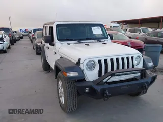 2019 Jeep Wrangler Unlimited Sport S with VIN 1C4HJXDG2KW500662, listed as a IAAI auction lot 42571152 with 45,067 mi miles and . Bid and sale history available at DreamBid. Image 1.