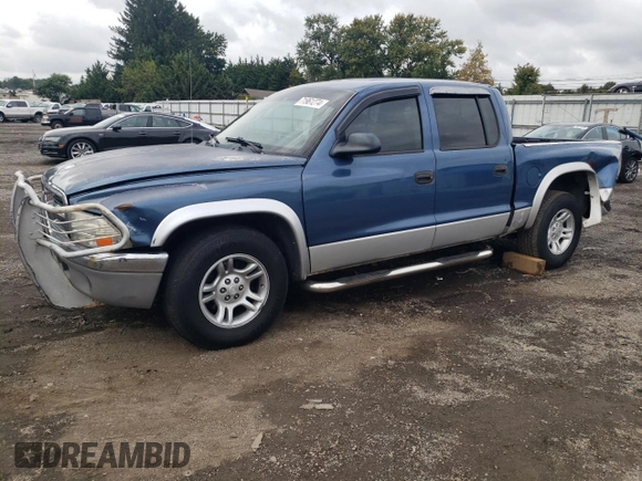 2003 Dodge Dakota SLT with VIN 1D7HL48X93S367092, listed as a Copart auction lot 71961274 with 160,709 mi miles and Salvage Title. Bid and sale history available at carsss.com. Image 1.