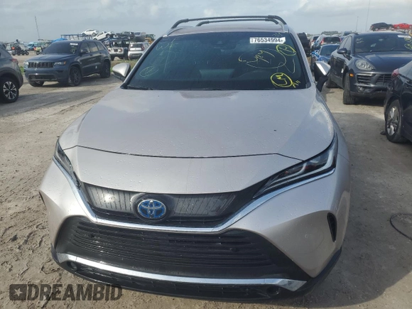 2022 Toyota Venza LE with VIN JTEAAAAH4NJ114334, listed as a Copart auction lot 76534994 with 34,338 mi miles and Non Repairable. Bid and sale history available at carsss.com. Image 5.