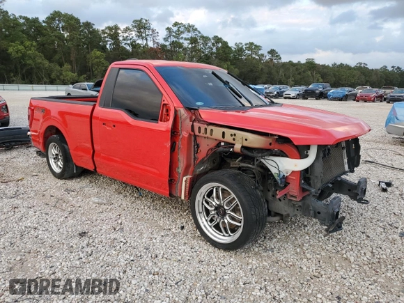 2022 Ford F-150 XL with VIN 1FTMF1E55NKE21802, listed as a Copart auction lot 77880924 with 38,575 mi miles and Salvage Title. Bid and sale history available at DreamBid. Image 4.