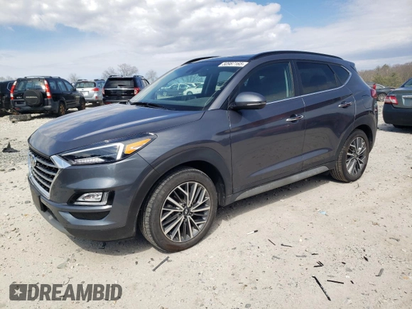 2019 Hyundai Tucson Ultimate with VIN KM8J3CAL3KU974312, listed as a Copart auction lot 50987165 with 27,746 mi miles and Salvage Title. Bid and sale history available at carsss.com. Image 1.