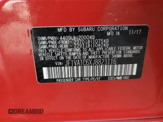 2018 Subaru WRX Premium with VIN JF1VA1C6XJ8823116, listed as a Copart auction lot 43557805 with 99,123 mi miles and Salvage Title. Bid and sale history available at carsss.com. Image 15.