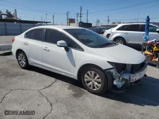 2012 Honda Civic Sdn LX with VIN 19XFB2F50CE328856, listed as a Copart auction lot 52494395 with 152,866 mi miles and Salvage Title. Bid and sale history available at carsss.com. Image 4.
