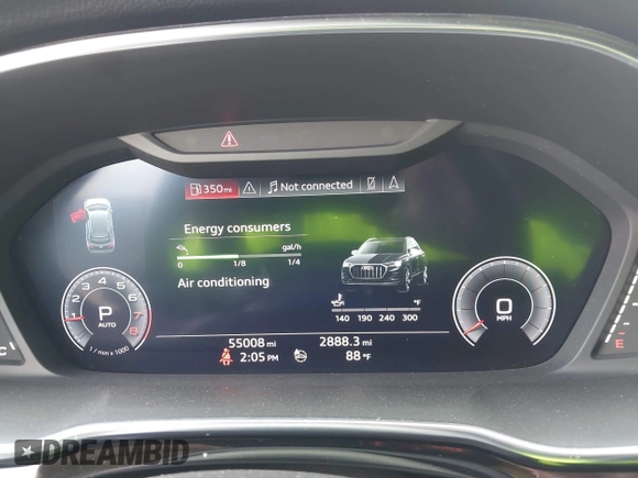 2020 Audi Q3 S line Premium Plus with VIN WA1EECF33L1052774, listed as a IAAI auction lot 42199200 with 55,008 mi miles and . Bid and sale history available at DreamBid. Image 7.