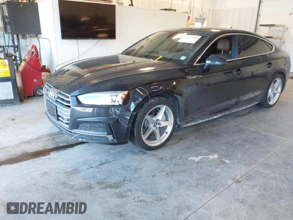 2018 Audi A5 Sportback Premium Plus with VIN WAUENCF52JA133055, listed as a IAAI auction lot 41644106 with 71,558 mi miles. Bid and sale history available at carsss.com. Image 2.