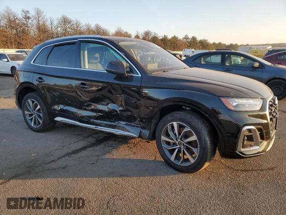 2023 Audi Q5 S line Prestige with VIN WA1FAAFY8P2165460, listed as a Copart auction lot 88486725 with 0 mi miles and Salvage Title. Bid and sale history available at carsss.com. Image 4.