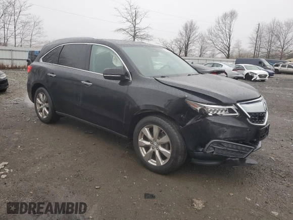 2016 Acura MDX Advance z VIN 5FRYD4H90GB006568, wystawiony jako Copart lot #48847405 z przebiegiem 152 068 mil mil oraz Szkoda całkowita • Salvage title. Historia ofert i sprzedaży dostępna na DreamBid. Obrazek 4.