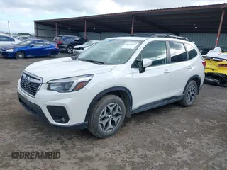 2021 Subaru Forester Premium with VIN JF2SKAJC8MH510932, listed as a IAAI auction lot 38412558 with 57,763 mi miles and . Bid and sale history available at DreamBid. Image 2.
