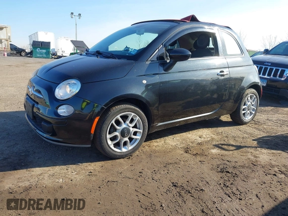 2012 FIAT 500 Pop with VIN 3C3CFFDRXCT280559, listed as a IAAI auction lot 42078063 with 60,922 mi miles. Bid and sale history available at carsss.com. Image 2.
