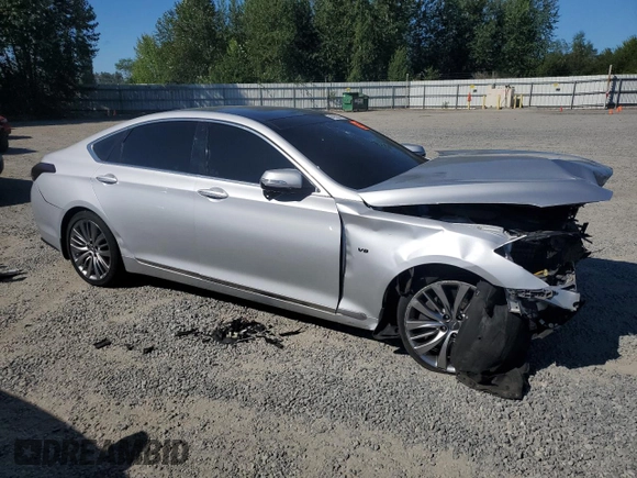 2018 Genesis G80 5.0L Ultimate with VIN KMHGN4JF4JU237199, listed as a Copart auction lot 64062644 with Not Provided miles and Salvage Title. Bid and sale history available at carsss.com. Image 4.