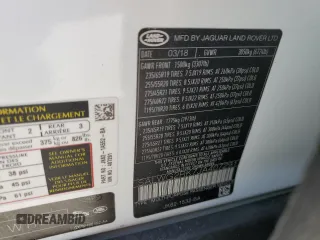 2018 Land Rover Range Rover Sport SE with VIN SALWG2RK7JA407291, listed as a Copart auction lot 40617623 with 47,582 mi miles and . Bid and sale history available at DreamBid. Image 15.