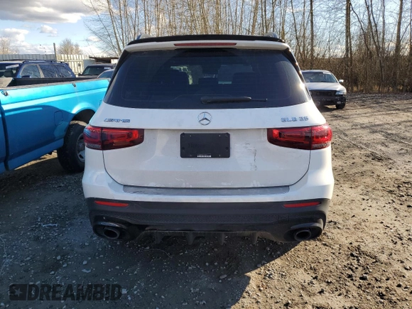 2021 Mercedes-Benz GLB with VIN W1N4M5BB7MW152676, listed as a Copart auction lot 43733654 with 0 mi miles. Bid and sale history available at carsss.com. Image 6.