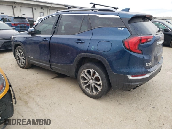 2020 GMC Terrain SLT with VIN 3GKALVEX1LL104944, listed as a Copart auction lot 46855375 with 82,783 mi miles and Salvage title. Bid and sale history available at DreamBid. Image 2.