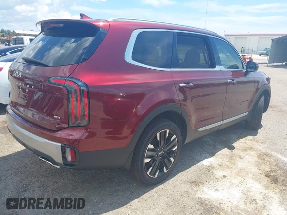 2023 Kia Telluride SX X-Pro with VIN 5XYP5DGC9PG384453, listed as a IAAI auction lot 42556697 with 4,641 mi miles and . Bid and sale history available at DreamBid. Image 4.