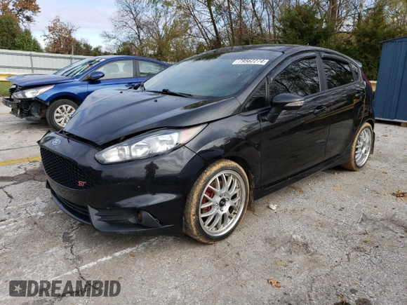 2015 Ford Fiesta ST with VIN 3FADP4GX9FM190593, listed as a Copart auction lot 79562274 with 149,838 mi miles and Salvage Title. Bid and sale history available at carsss.com. Image 1.