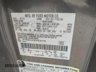 2012 Ford F-150 XL with VIN 1FTFW1CF2CKE33178, listed as a IAAI auction lot 41699556 with 200,139 mi miles. Bid and sale history available at carsss.com. Image 9.