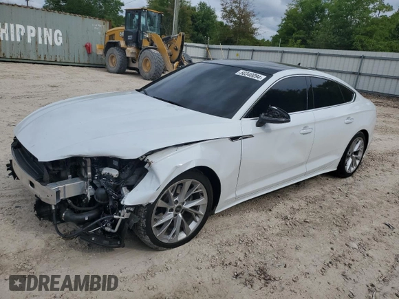2021 Audi A5 Sportback Premium with VIN WAUABCF53MA036474, listed as a Copart auction lot 50340094 with 36,146 mi miles and . Bid and sale history available at DreamBid. Image 1.