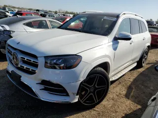 2021 Mercedes-Benz GLS with VIN 4JGFF8GE3MA405029, listed as a Copart auction lot 73990684 with 47,909 mi miles and Salvage Title. Bid and sale history available at carsss.com. Image 1.