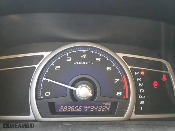2009 Honda Civic Sdn DX-VP with VIN 2HGFA16329H323779, listed as a Copart auction lot 66336674 with 283,606 mi miles and Salvage Title. Bid and sale history available at carsss.com. Image 9.