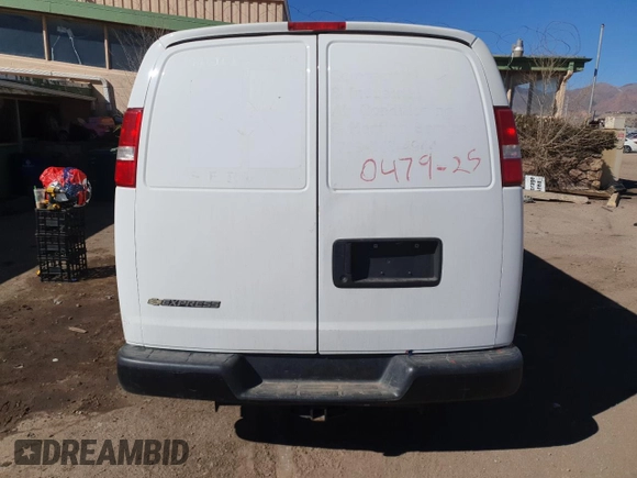 2017 Chevrolet Express Cargo Van with VIN 1GCWGAFG5H1243891, listed as a Copart auction lot 45595015 with 140,260 mi miles and Salvage Title. Bid and sale history available at carsss.com. Image 6.