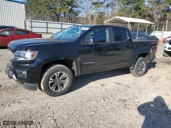 2021 Chevrolet Colorado 2WD Z71 with VIN 1GCGSDEN1M1181226, listed as a Copart auction lot 89271075 with 75,404 mi miles and Salvage Title. Bid and sale history available at carsss.com. Image 1.