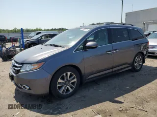 2015 Honda Odyssey Touring Elite with VIN 5FNRL5H97FB039564, listed as a Copart auction lot 61908775 with 109,363 mi miles and Salvage title. Bid and sale history available at DreamBid. Image 1.