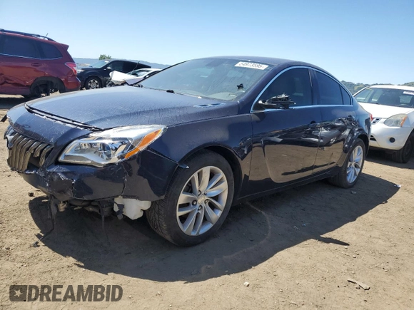 2016 Buick Regal Premium II with VIN 2G4GS5GX2G9107877, listed as a Copart auction lot 54973595 with 126,031 mi miles and Clean Title. Bid and sale history available at DreamBid. Image 1.