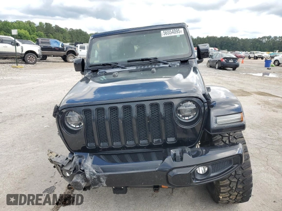 2020 Jeep Wrangler Unlimited Sahara High Altitude with VIN 1C4HJXEG1LW324669, listed as a Copart auction lot 56554095 with 42,098 mi miles and Salvage title. Bid and sale history available at DreamBid. Image 5.
