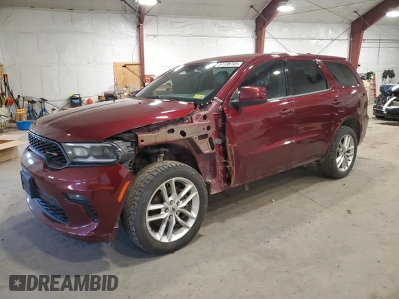 2021 Dodge Durango GT Plus with VIN 1C4RDJDG8MC695745, listed as a Copart auction lot 51138745 with 76,126 mi miles and Salvage title. Bid and sale history available at DreamBid. Image 1.
