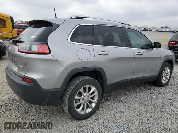 2019 Jeep Cherokee Latitude with VIN 1C4PJLCB4KD265025, listed as a Copart auction lot 52199655 with 36,294 mi miles and Salvage Title. Bid and sale history available at carsss.com. Image 3.
