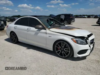 2018 Mercedes-Benz C 43 AMG with VIN 55SWF6EB3JU246788, listed as a Copart auction lot 63048314 with Not Provided miles and Non Repairable. Bid and sale history available at carsss.com. Image 4.