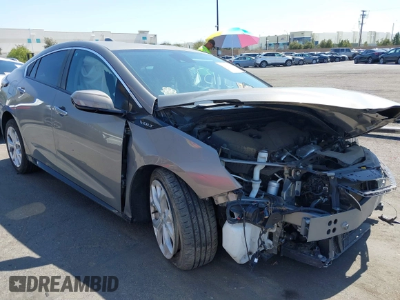 2017 Chevrolet Volt Premier with VIN 1G1RD6S55HU157494, listed as a IAAI auction lot 41837137 with 1 mi miles. Bid and sale history available at carsss.com. Image 1.