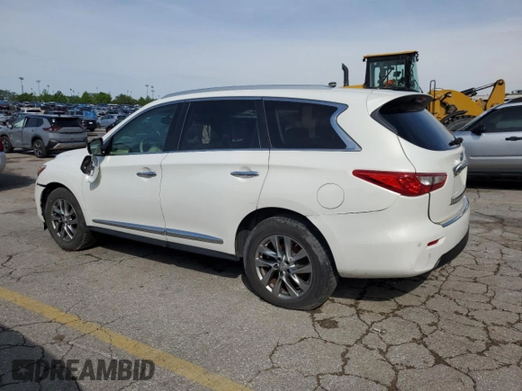 2013 Infiniti JX35 with VIN 5N1AL0MMXDC347957, listed as a Copart auction lot 54948055 with 166,353 mi miles and Clean Title. Bid and sale history available at DreamBid. Image 2.