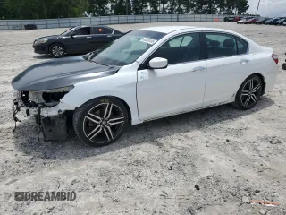 2016 Honda Accord Sport with VIN 1HGCR2F56GA031096, listed as a Copart auction lot 60526105 with 175,204 mi miles and Salvage title. Bid and sale history available at DreamBid. Image 1.