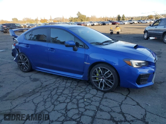 2021 Subaru WRX STI with VIN JF1VA2E68M9822676, listed as a Copart auction lot 86650554 with 30,473 mi miles and Salvage Title. Bid and sale history available at carsss.com. Image 4.