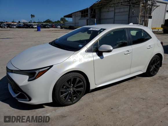 2023 Toyota Corolla Hatchback XSE with VIN JTNC4MBE1P3212783, listed as a Copart auction lot 71613314 with 15,779 mi miles and Salvage Title. Bid and sale history available at carsss.com. Image 1.