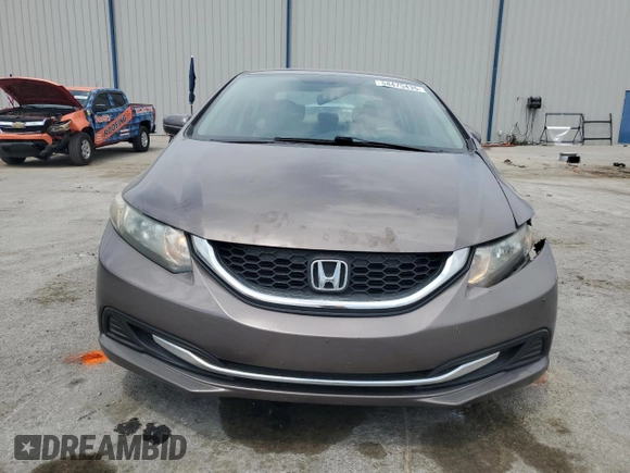 2015 Honda Civic LX with VIN 19XFB2F58FE034450, listed as a Copart auction lot 54475435 with 162,242 mi miles and Salvage Title. Bid and sale history available at carsss.com. Image 5.
