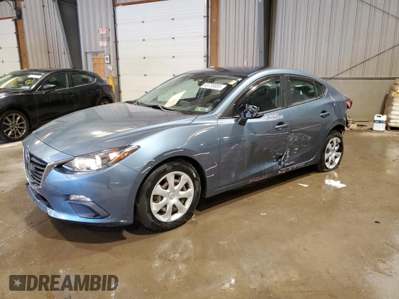 2015 Mazda 3 i Sport with VIN 3MZBM1U72FM232385, listed as a Copart auction lot 48730855 with 56,908 mi miles and Salvage Title. Bid and sale history available at carsss.com. Image 1.