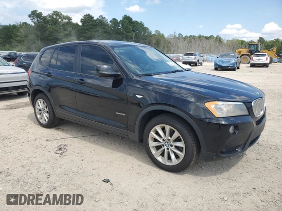 2014 BMW X3 xDrive28i with VIN 5UXWX9C57E0D24167, listed as a Copart auction lot 68278904 with 118,109 mi miles and Salvage Title. Bid and sale history available at DreamBid. Image 4.