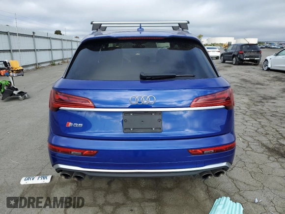 2022 Audi SQ5 Premium Plus with VIN WA1B4AFY7N2049525, listed as a Copart auction lot 54651604 with 22,554 mi miles and . Bid and sale history available at DreamBid. Image 6.