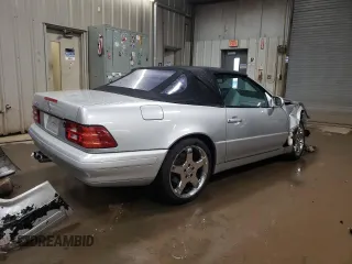 1999 Mercedes-Benz SL-Class with VIN WDBFA68F0XF180251, listed as a Copart auction lot 81543864 with 136,234 mi miles and Salvage Title. Bid and sale history available at carsss.com. Image 3.