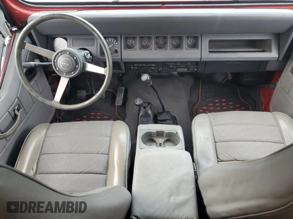 1990 Jeep Wrangler "S" with VIN 2J4FY19E5LJ531768, listed as a Copart auction lot 87677425 with 76,948 mi miles and Clean Title. Bid and sale history available at carsss.com. Image 8.