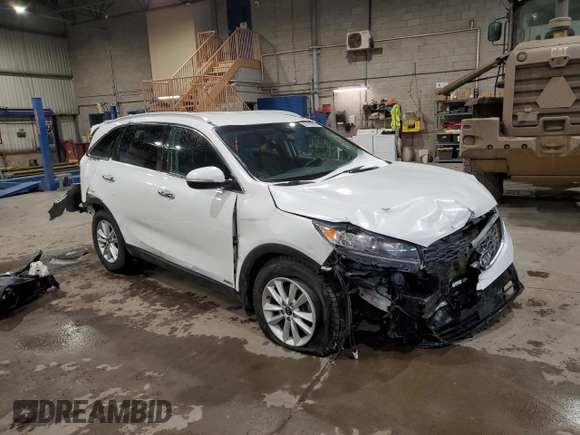 2020 Kia Sorento LX V6 with VIN 5XYPGDA51LG700748, listed as a Copart auction lot 50105295 with 43,620 mi miles and Salvage Title. Bid and sale history available at carsss.com. Image 4.