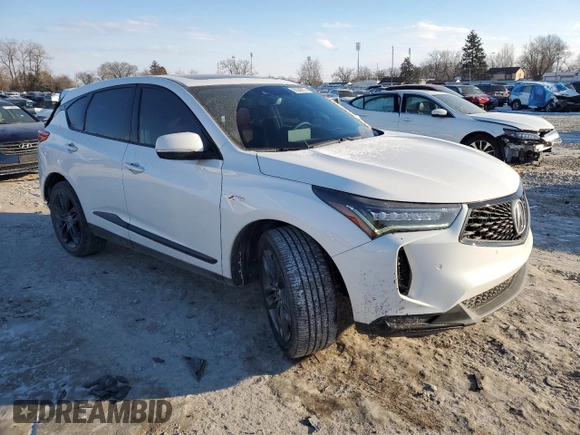 2022 Acura RDX w/A-Spec Package with VIN 5J8TC1H66NL002927, listed as a Copart auction lot 89269675 with 45,797 mi miles and Salvage Title. Bid and sale history available at carsss.com. Image 4.