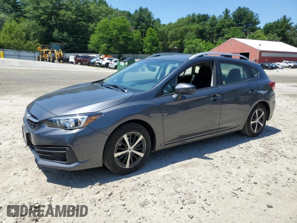 2023 Subaru Impreza Premium with VIN 4S3GTAD68P3704840, listed as a Copart auction lot 62216055 with 23,416 mi miles and Clean title. Bid and sale history available at DreamBid. Image 1.