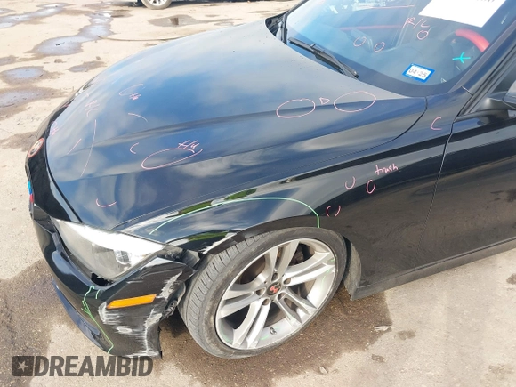 2015 BMW 3 Series 328i with VIN WBA3A5G56FNS83991, listed as a IAAI auction lot 41123406 with 146,818 mi miles. Bid and sale history available at carsss.com. Image 6.