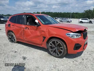 2021 BMW X3 M with VIN 5YMTS0C07M9G81496, listed as a Copart auction lot 63550525 with 53,112 mi miles and Salvage title. Bid and sale history available at DreamBid. Image 4.